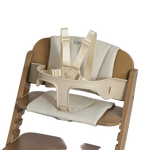 Close-up of Frankie Highchair in walnut colour