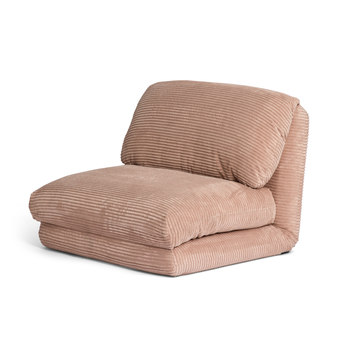 Pink lounge chair on a white background