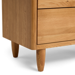 Detailed corner George dresser with a drawer on a white background