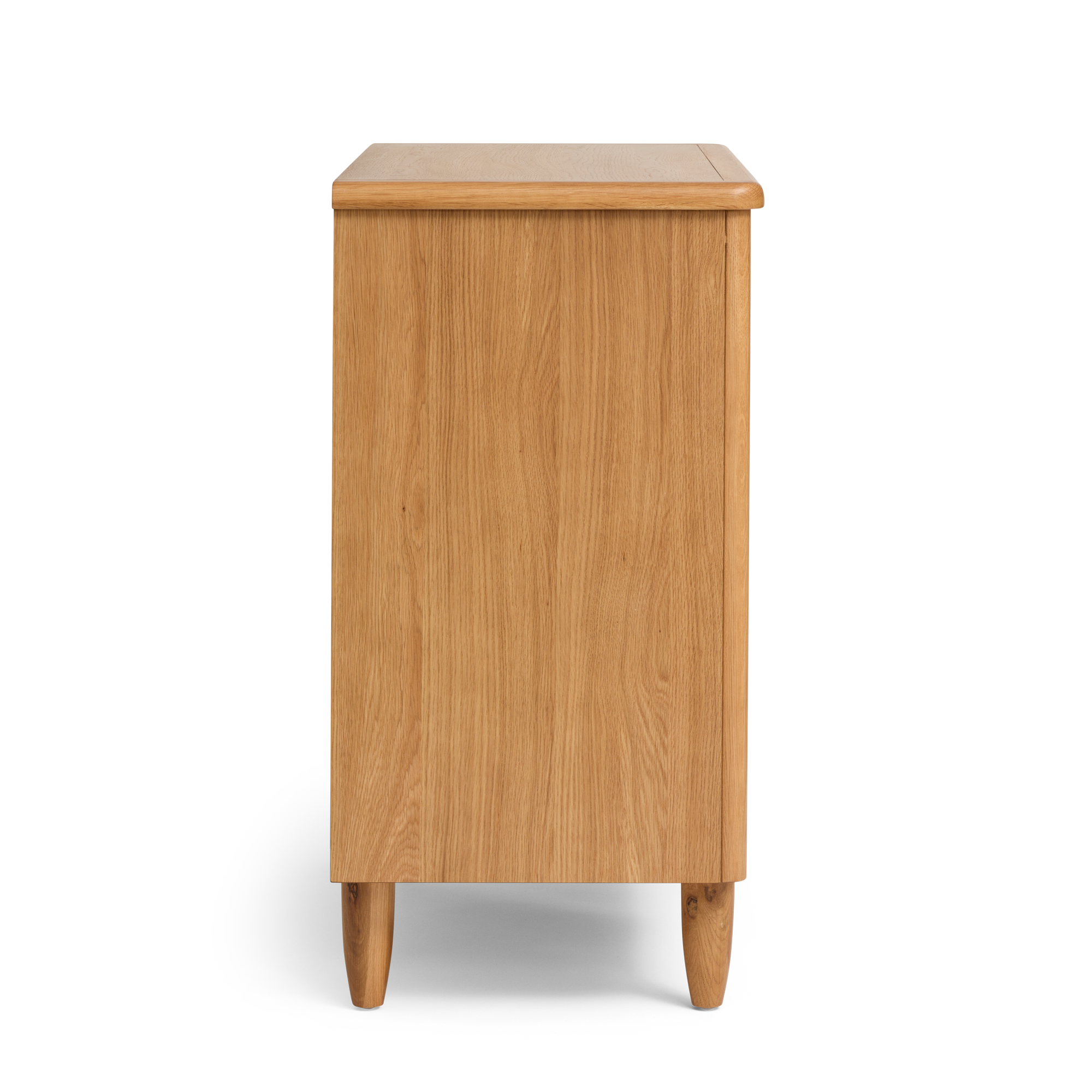 Wooden cabinet with a white background