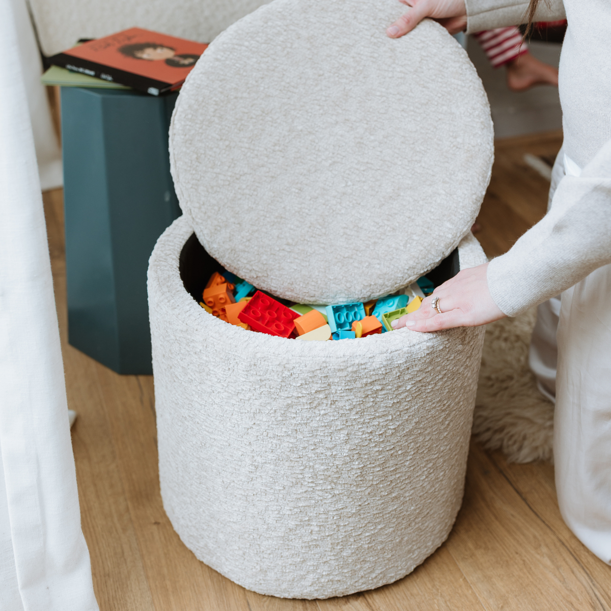 Mylo Ottoman with toys